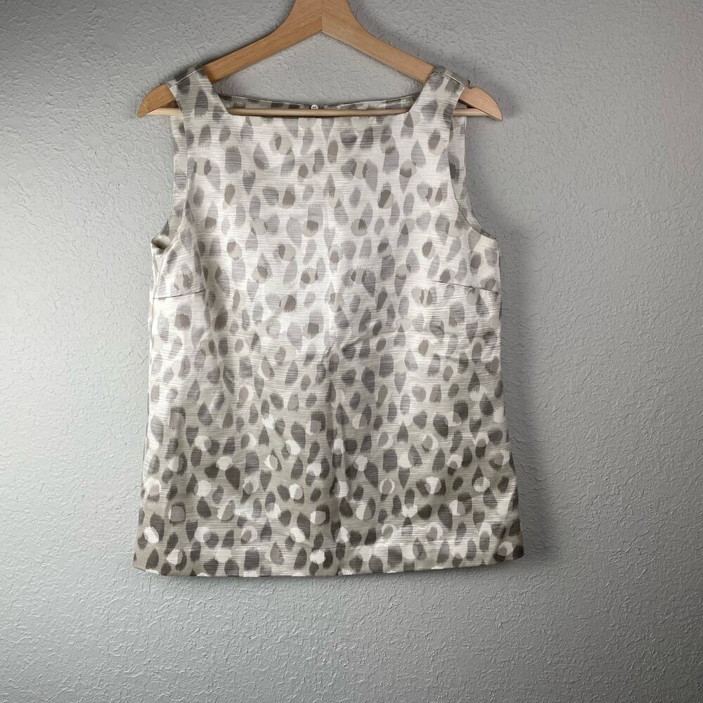 LK Bennett Top Tank Silk Blend Boatneck Size 8‎